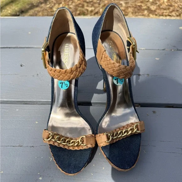 Guess Marciano Stylish Women's Heels with Woven Strap S/7.5 - Picture 5 of 15